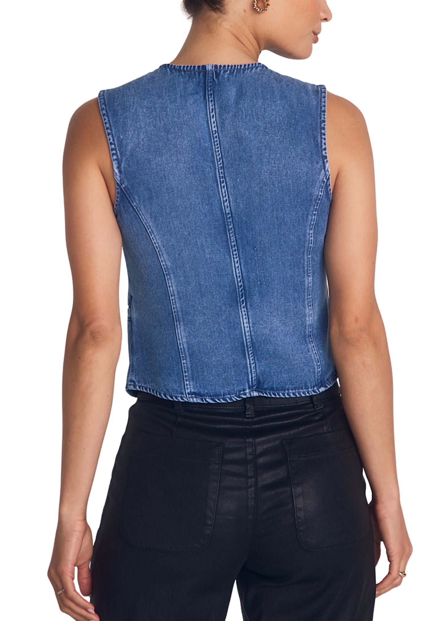 High Neck Fitted Vest-Tops/Blouses-Uniquities