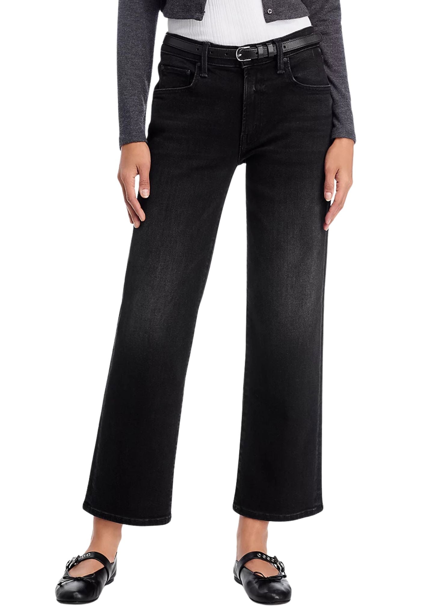 The Mid Rise Rambler Zip Flood Jeans-Denim-Uniquities