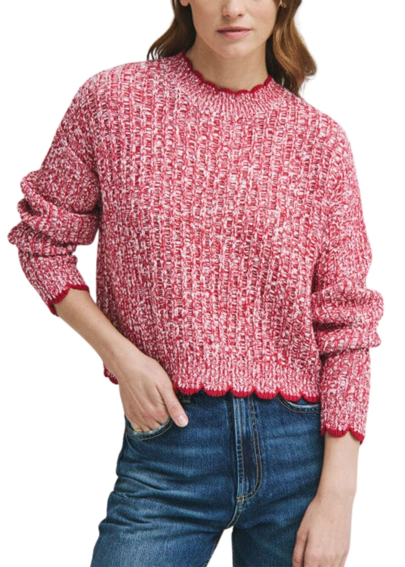 Tipped Ladder Stitch Crew-Sweaters-Uniquities