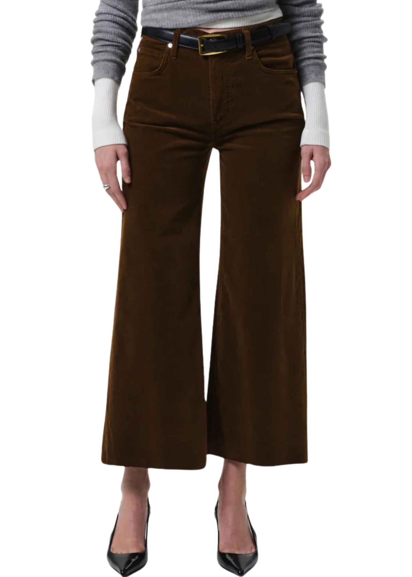 Lyra Wide Leg Crop Corduroy-Denim-Uniquities