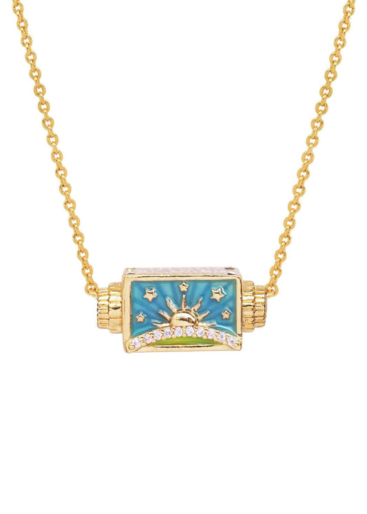 Rise And Shine Spinner Necklace-Jewelry-Uniquities