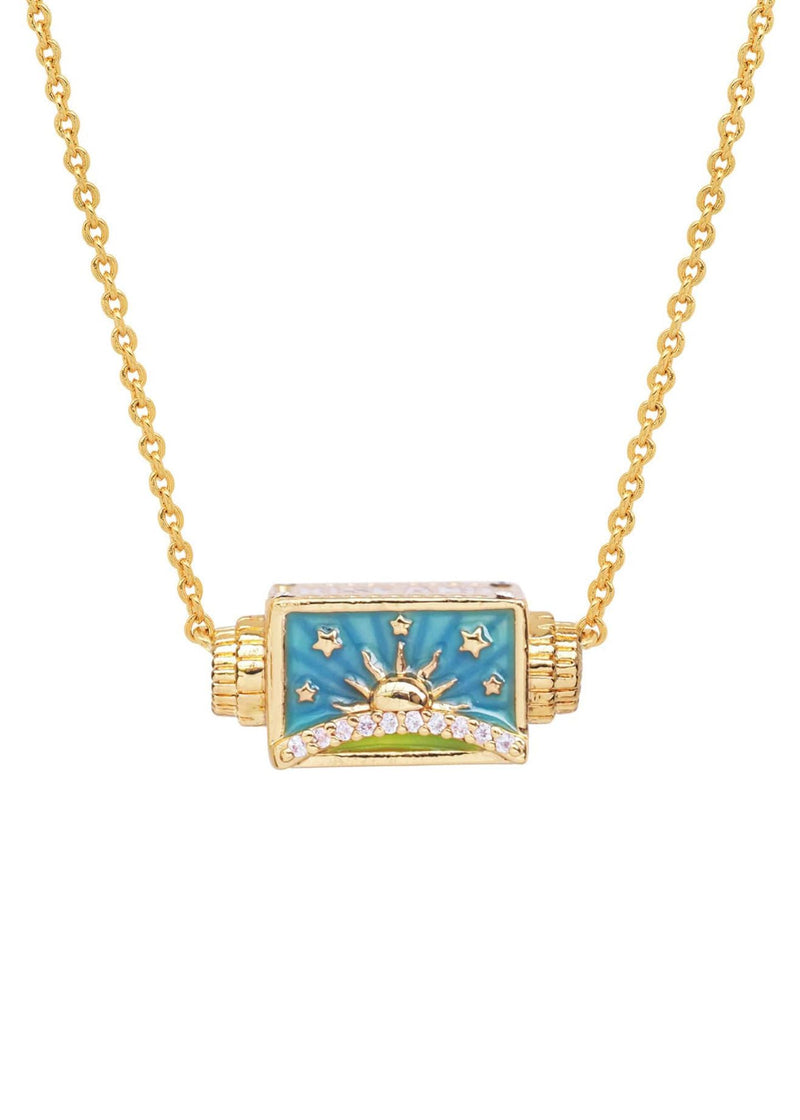 Rise And Shine Spinner Necklace-Jewelry-Uniquities