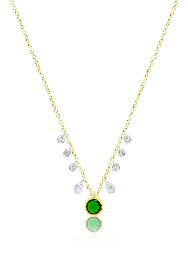 14k Green Chrome Diamond Necklace-Jewelry-Uniquities