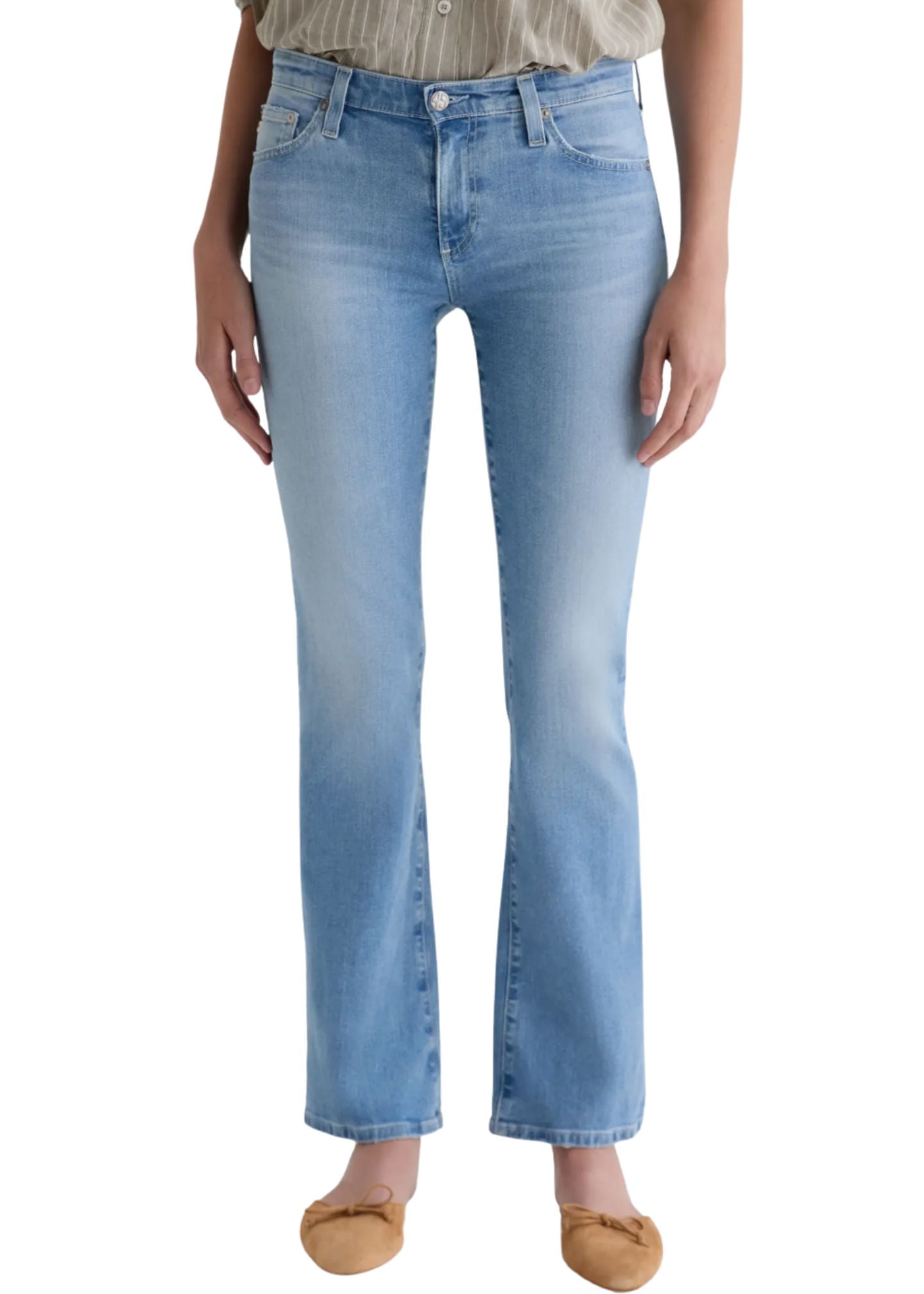 Angel Low-Rise Bootcut Jeans-Denim-Uniquities