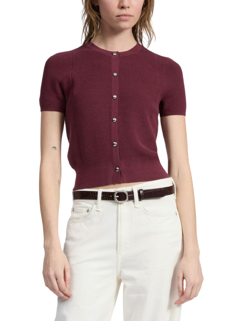 Dina Short Sleeve Cardigan-Sweaters-Uniquities