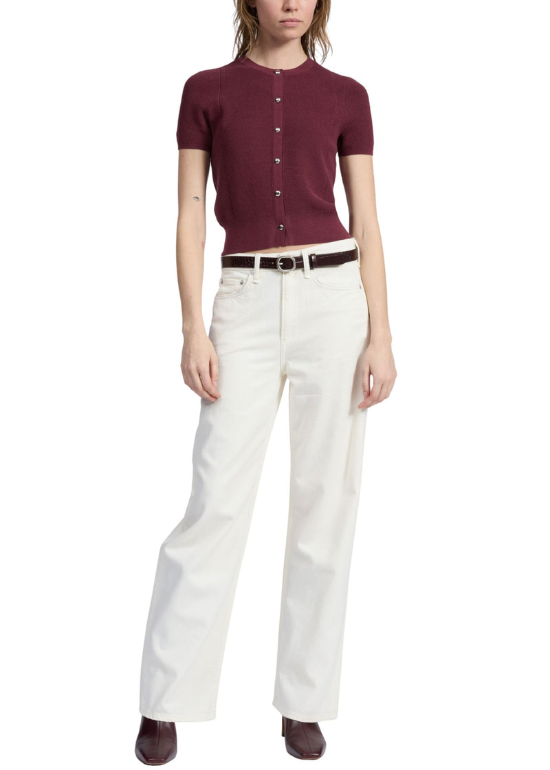 Dina Short Sleeve Cardigan-Sweaters-Uniquities