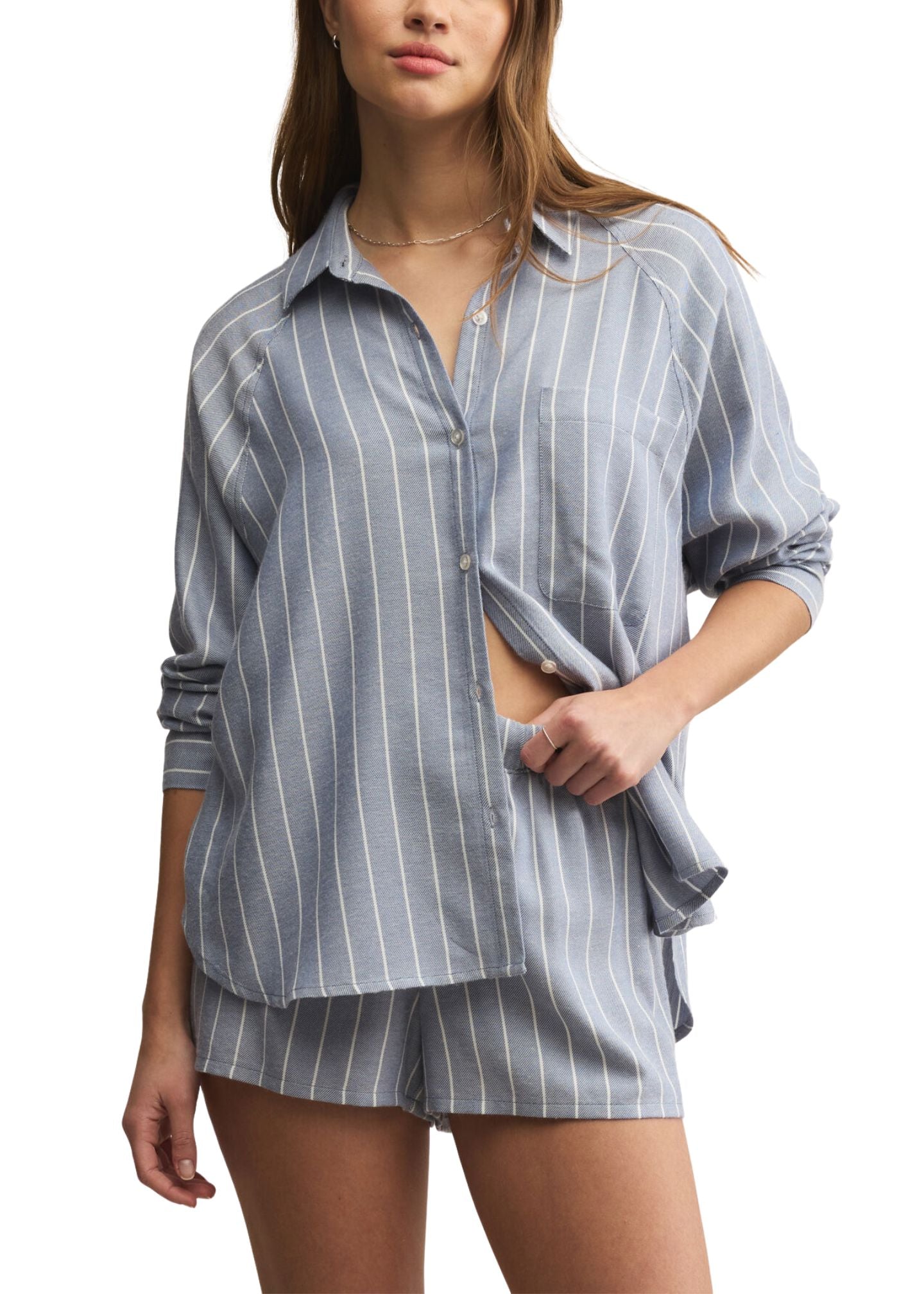 River Plaid Button Up-Lounge-Uniquities