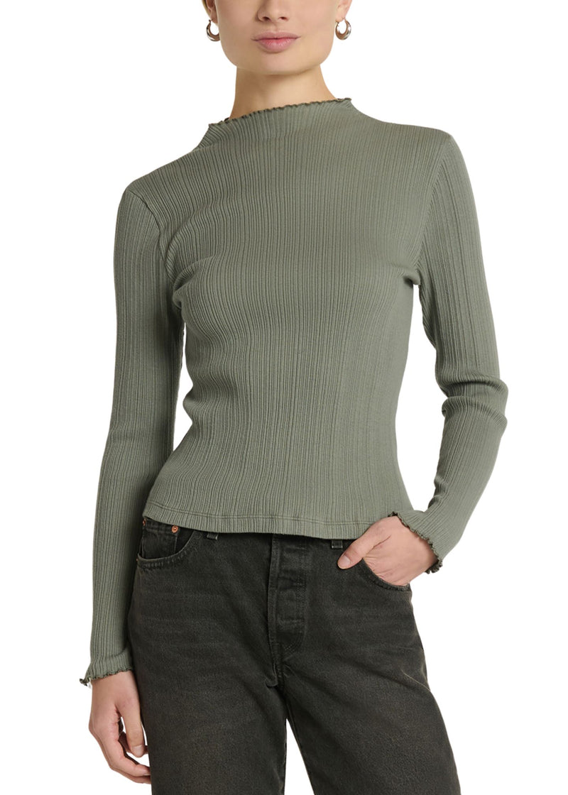 Brenna Mock Neck Top-Tops/Blouses-Uniquities