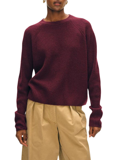 Cashmere Waffle Sweatshirt-Sweaters-Uniquities