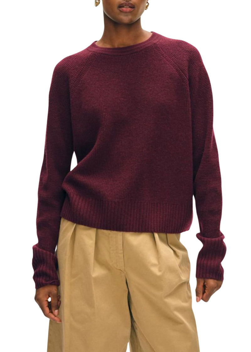 Cashmere Waffle Sweatshirt-Sweaters-Uniquities