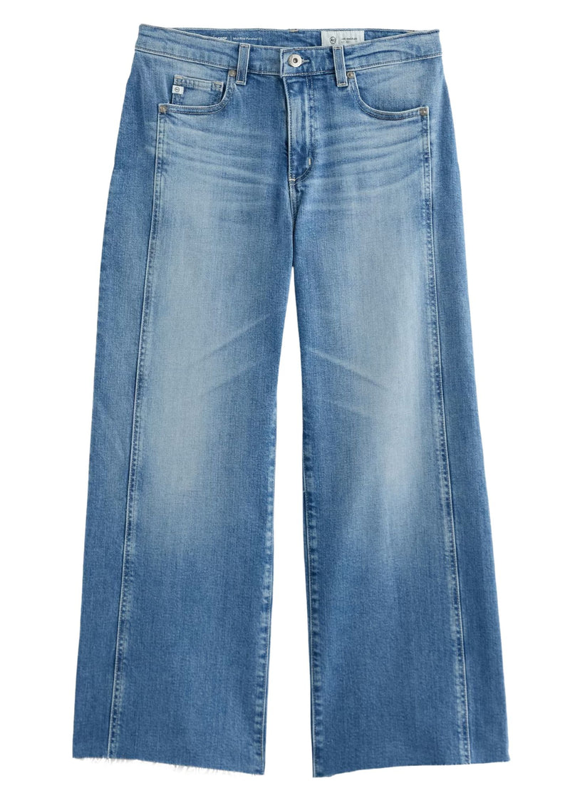 Saige Wide Leg Crop Jeans With Panel-Denim-Uniquities