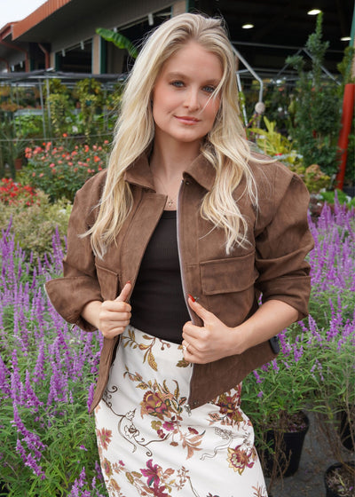 Oversized Front Zip Jacket-Jackets-Uniquities