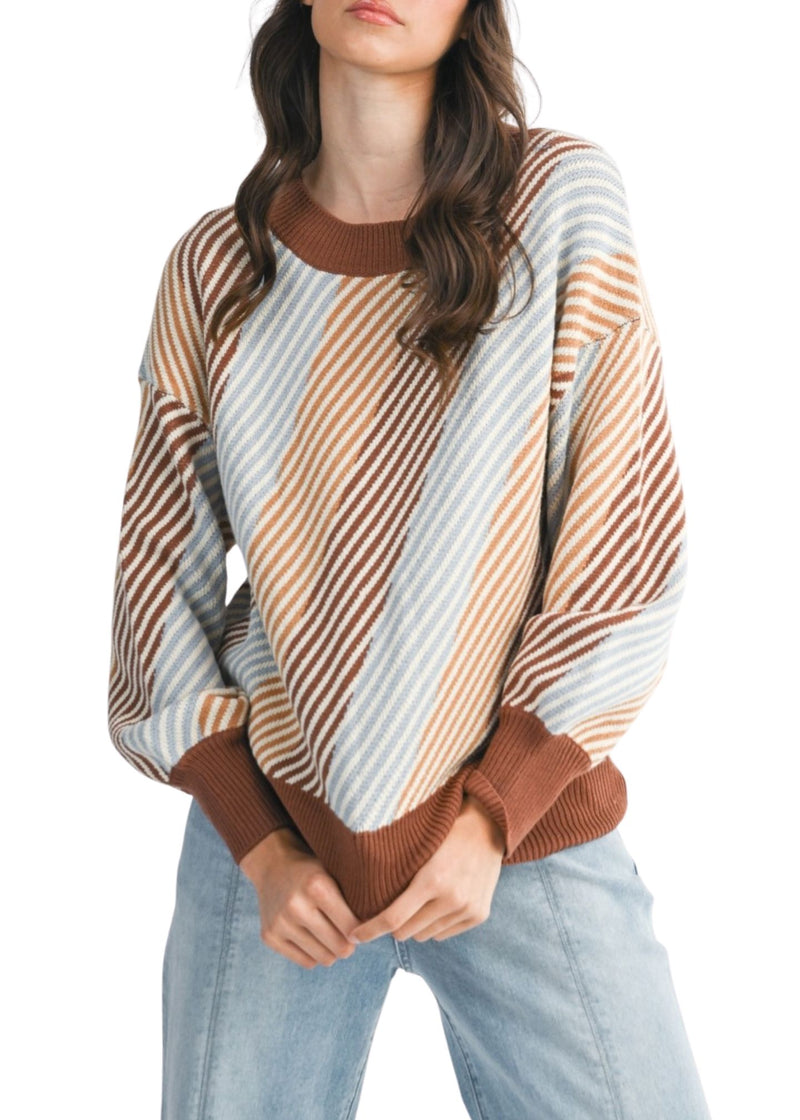 Millie Striped Sweater-Sweaters-Uniquities
