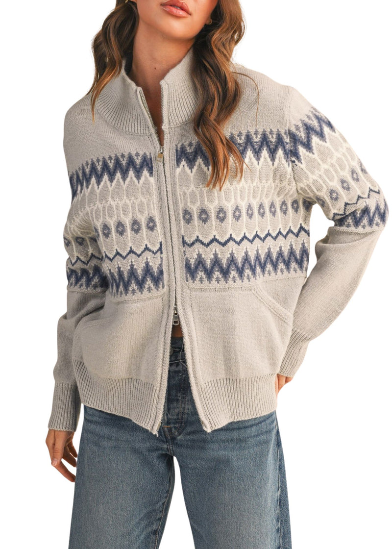 Aspen Zip Sweater-Sweaters-Uniquities