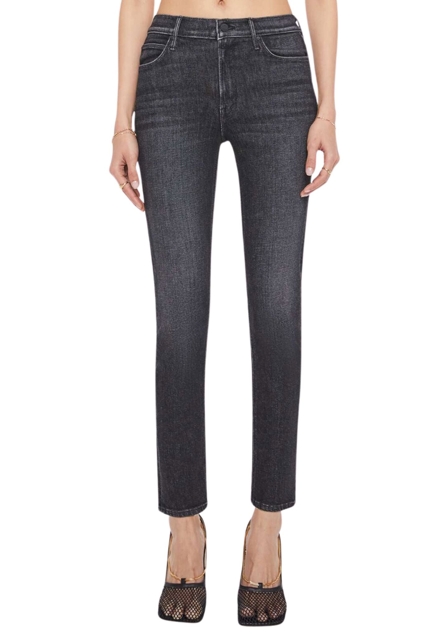 The Mid Rise Dazzler Flood Jeans in Keep it Sharp-Denim-Uniquities