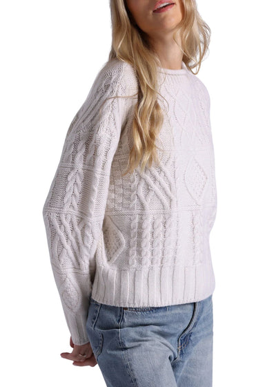 Pure Air Cashmere Cable Sweater-Sweaters-Uniquities