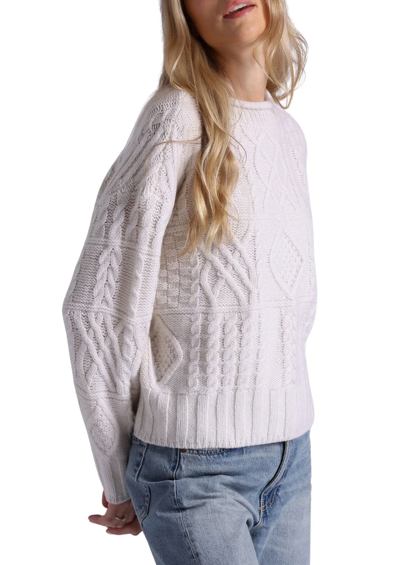 Pure Air Cashmere Cable Sweater-Sweaters-Uniquities