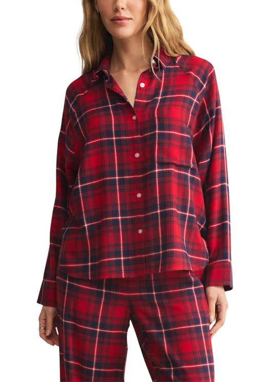 River Plaid Button Up-Lounge-Uniquities