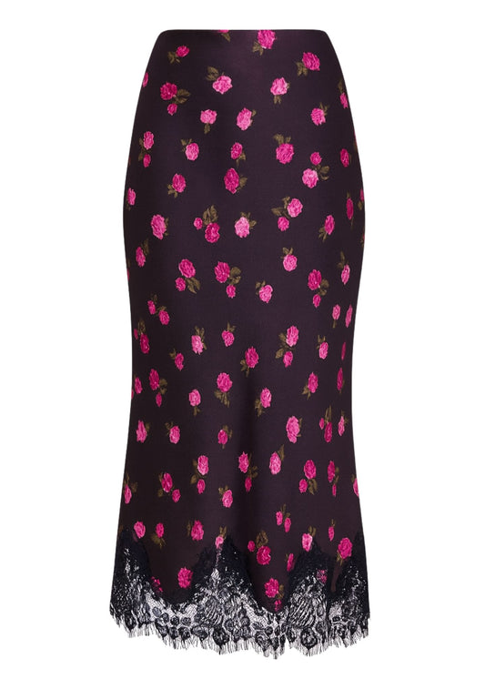 Mia Rose Lace Hem Skirt-Bottoms-Uniquities