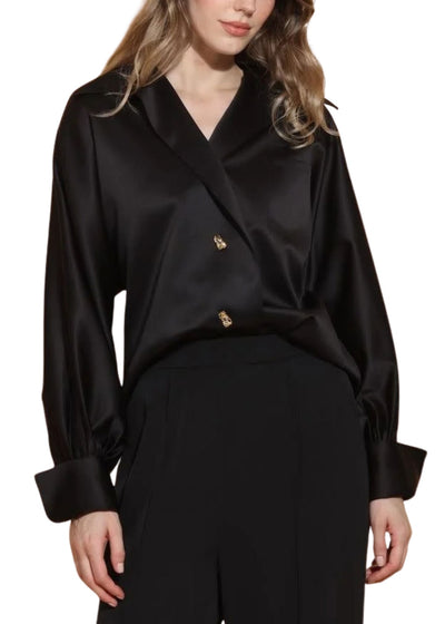 Kimberly Satin Blouse-Tops/Blouses-Uniquities