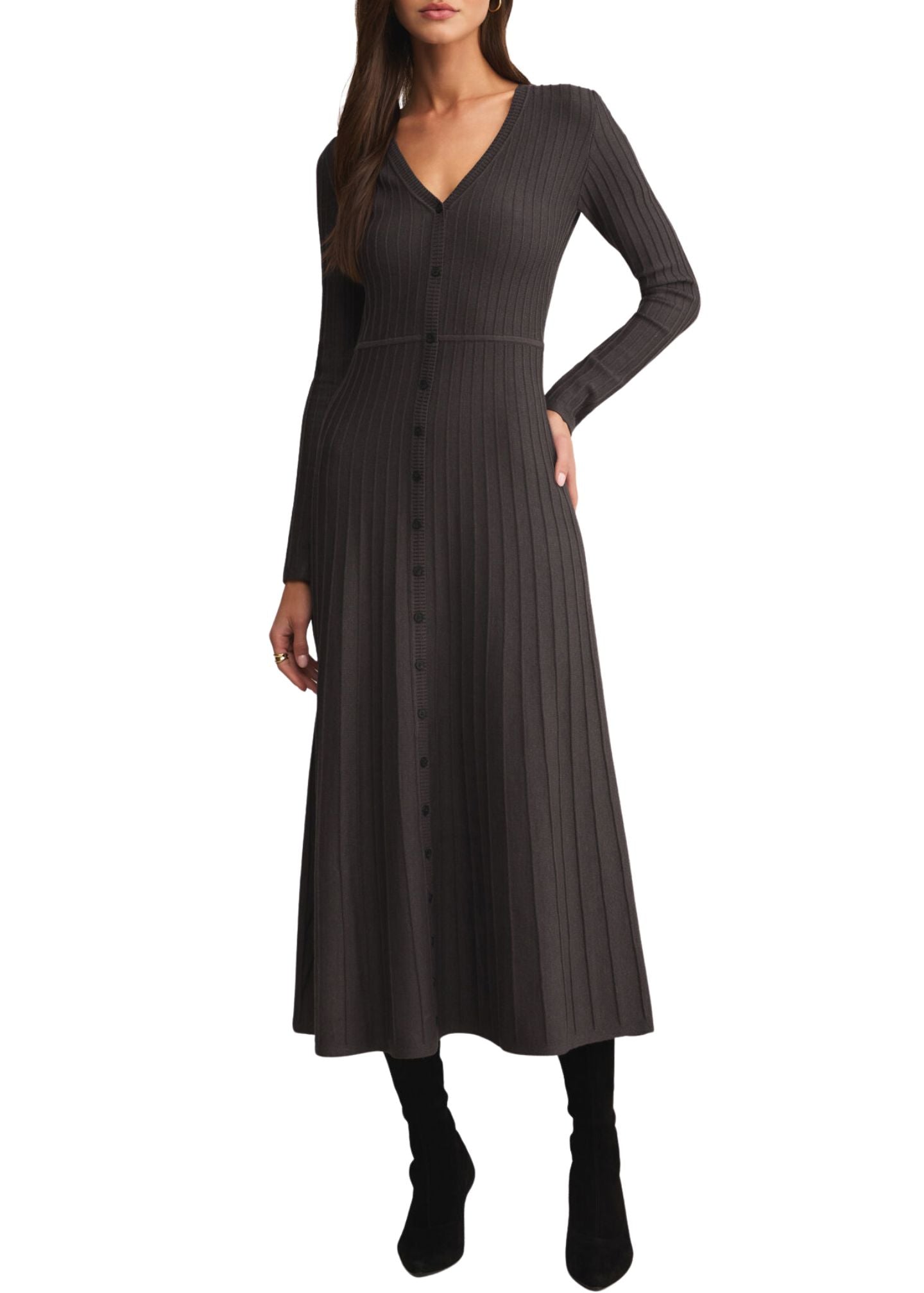 Jasper Midi Sweater Dress-Dresses-Uniquities