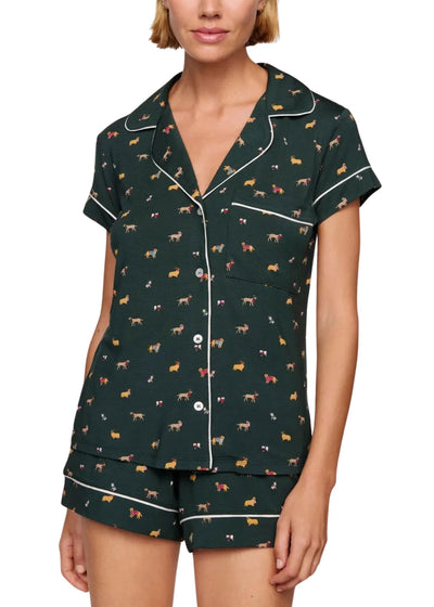 Gisele Printed Shortie PJ Set-Lounge-Uniquities