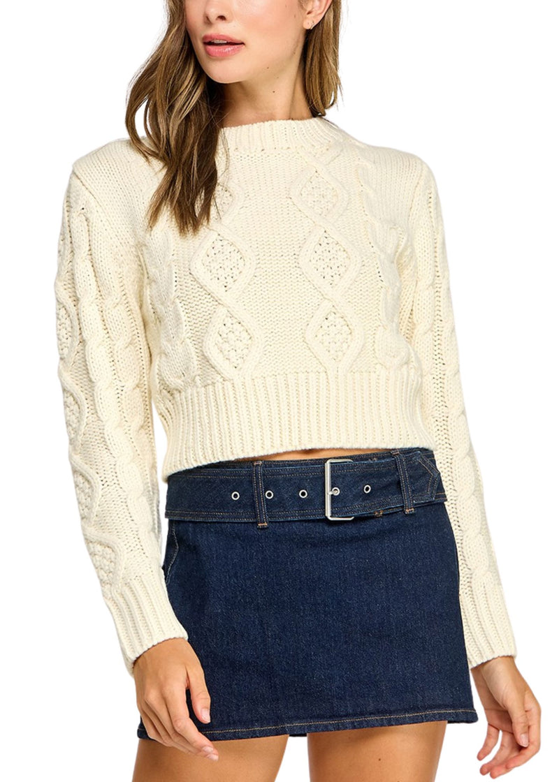 Harlow Cable Knit Sweater-Sweaters-Uniquities