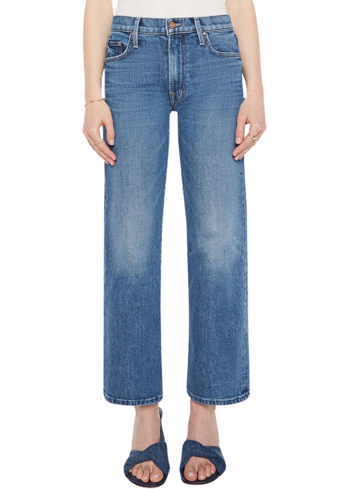 The Mid Rise Rambler Zip Ankle Jeans-Denim-Uniquities