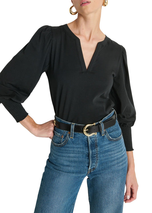 Flora Peasant Tee-Tops/Blouses-Uniquities