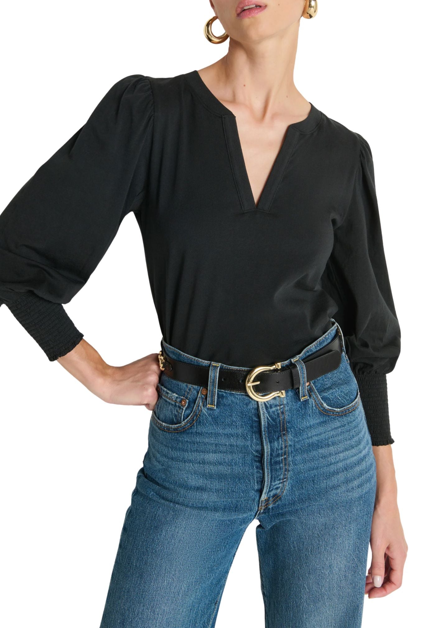 Flora Peasant Tee-Tops/Blouses-Uniquities