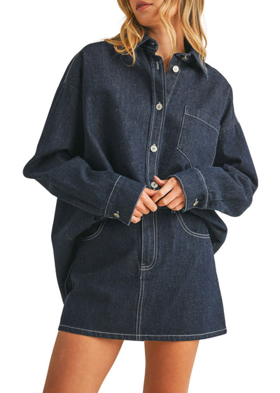 Scarlett Denim Mini Skirt-Bottoms-Uniquities