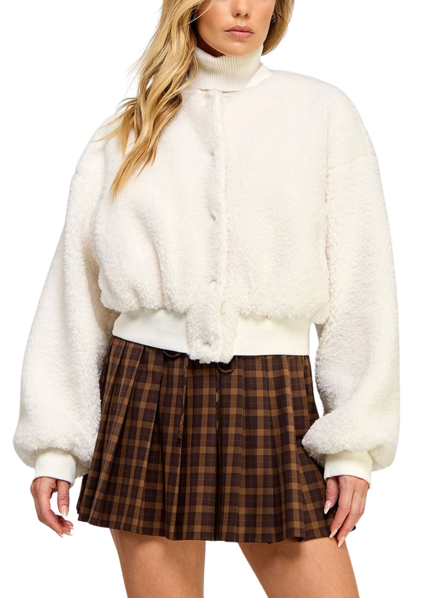 Teddy Bomber Jacket-Jackets-Uniquities