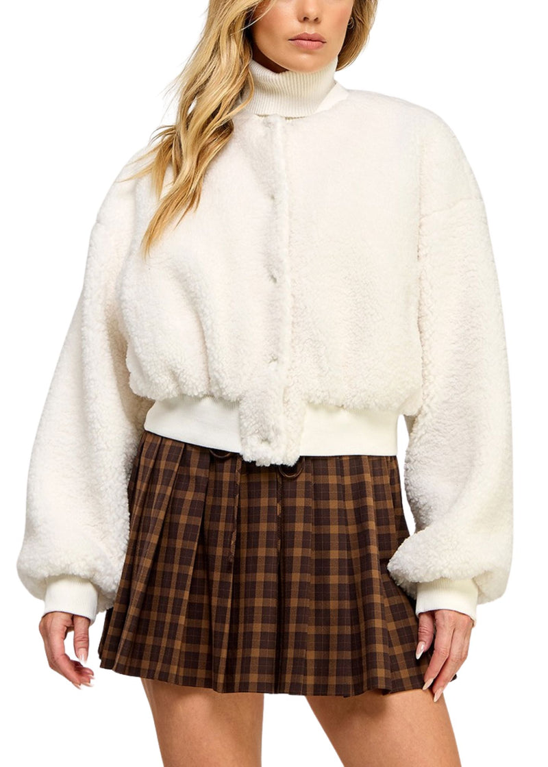 Teddy Bomber Jacket-Jackets-Uniquities