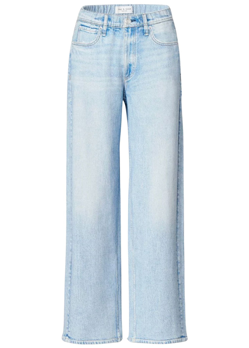 Miramar Terry Pull On Wide Leg Jeans-Denim-Uniquities