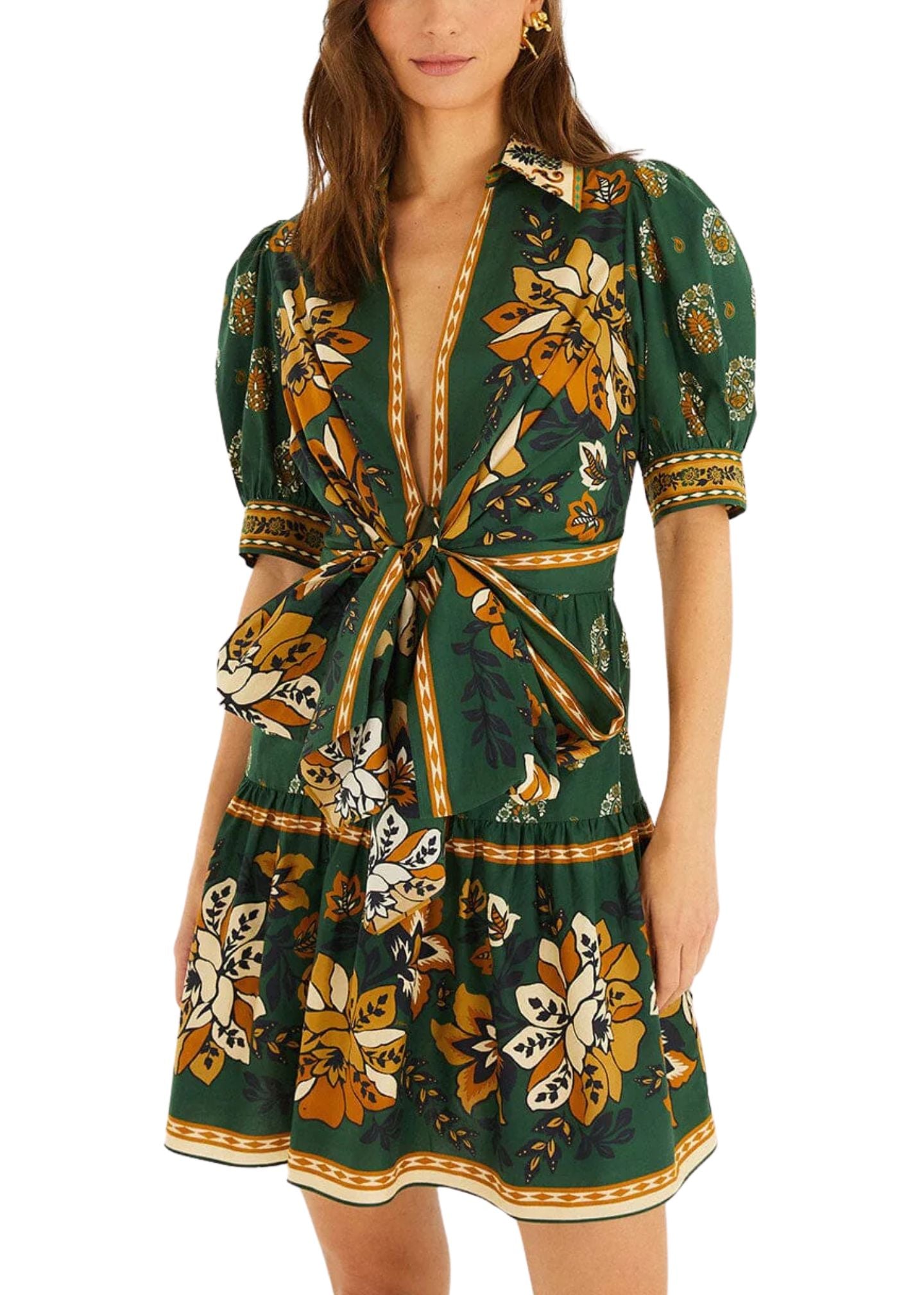 Ayla Green Mini Dress-Dresses-Uniquities