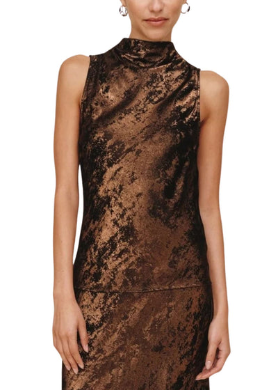 Cowl Neck Bias Top-Tops/Blouses-Uniquities