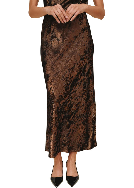 Side Slit Bias Maxi Skirt-Bottoms-Uniquities