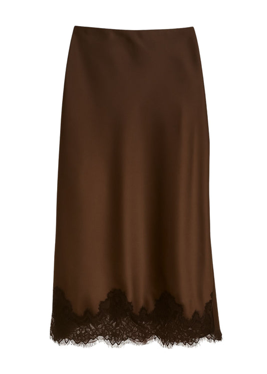 Lea Lace Hem Skirt-Bottoms-Uniquities