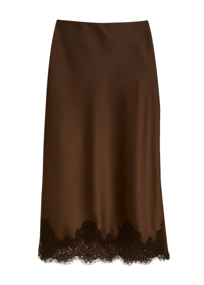 Lea Lace Hem Skirt-Bottoms-Uniquities