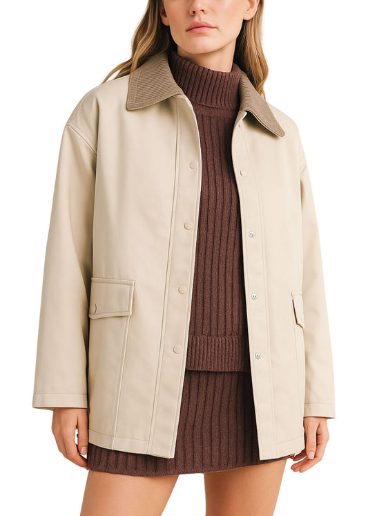 Ashtin Faux Leather Jacket-Jackets-Uniquities