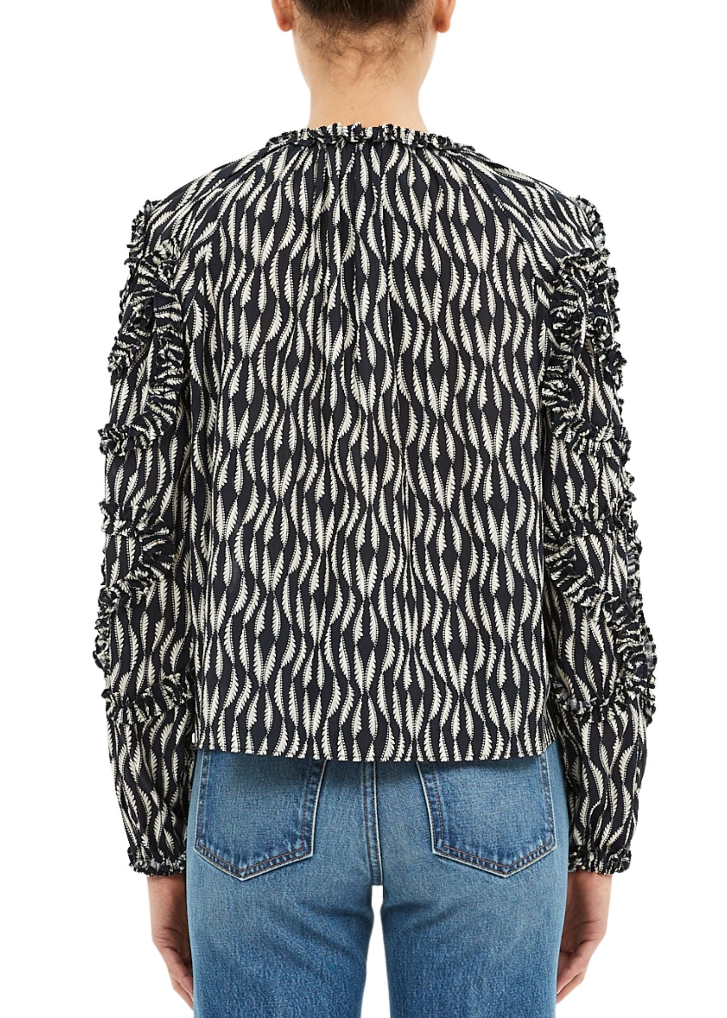 Azrou Long Sleeve Blouse-Tops/Blouses-Uniquities