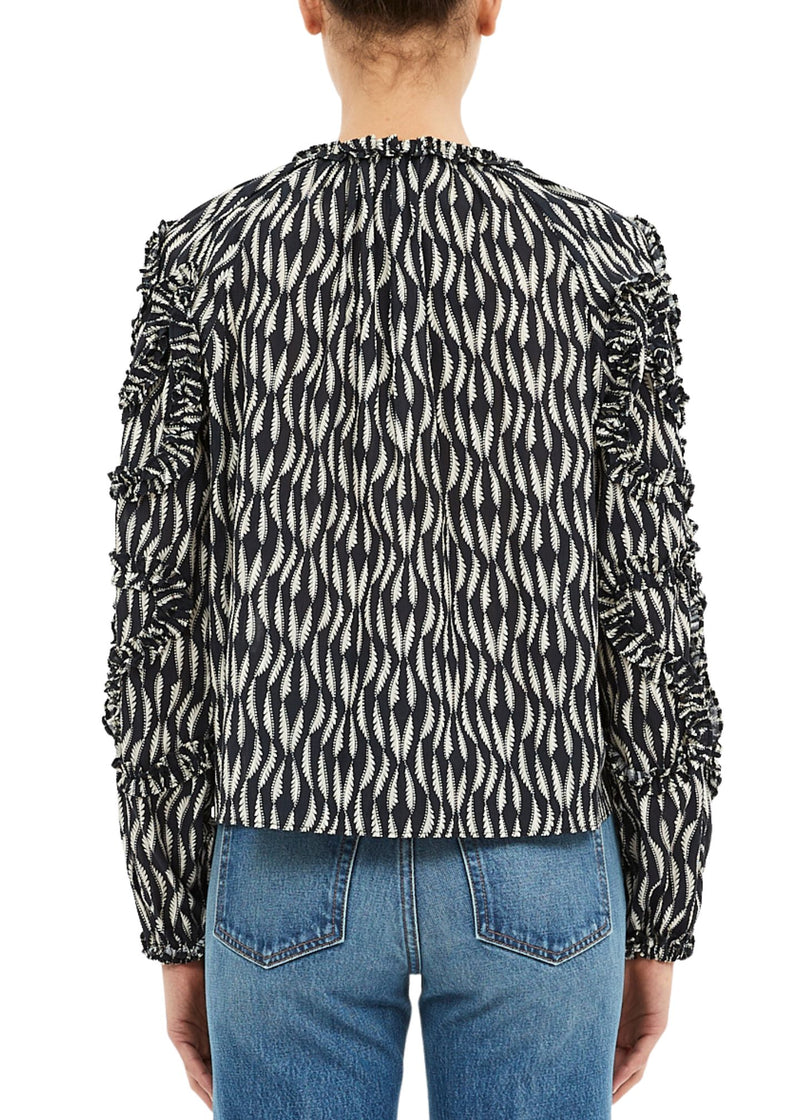 Azrou Long Sleeve Blouse-Tops/Blouses-Uniquities