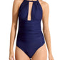 Ruched Halter One Piece-Swimwear-Uniquities