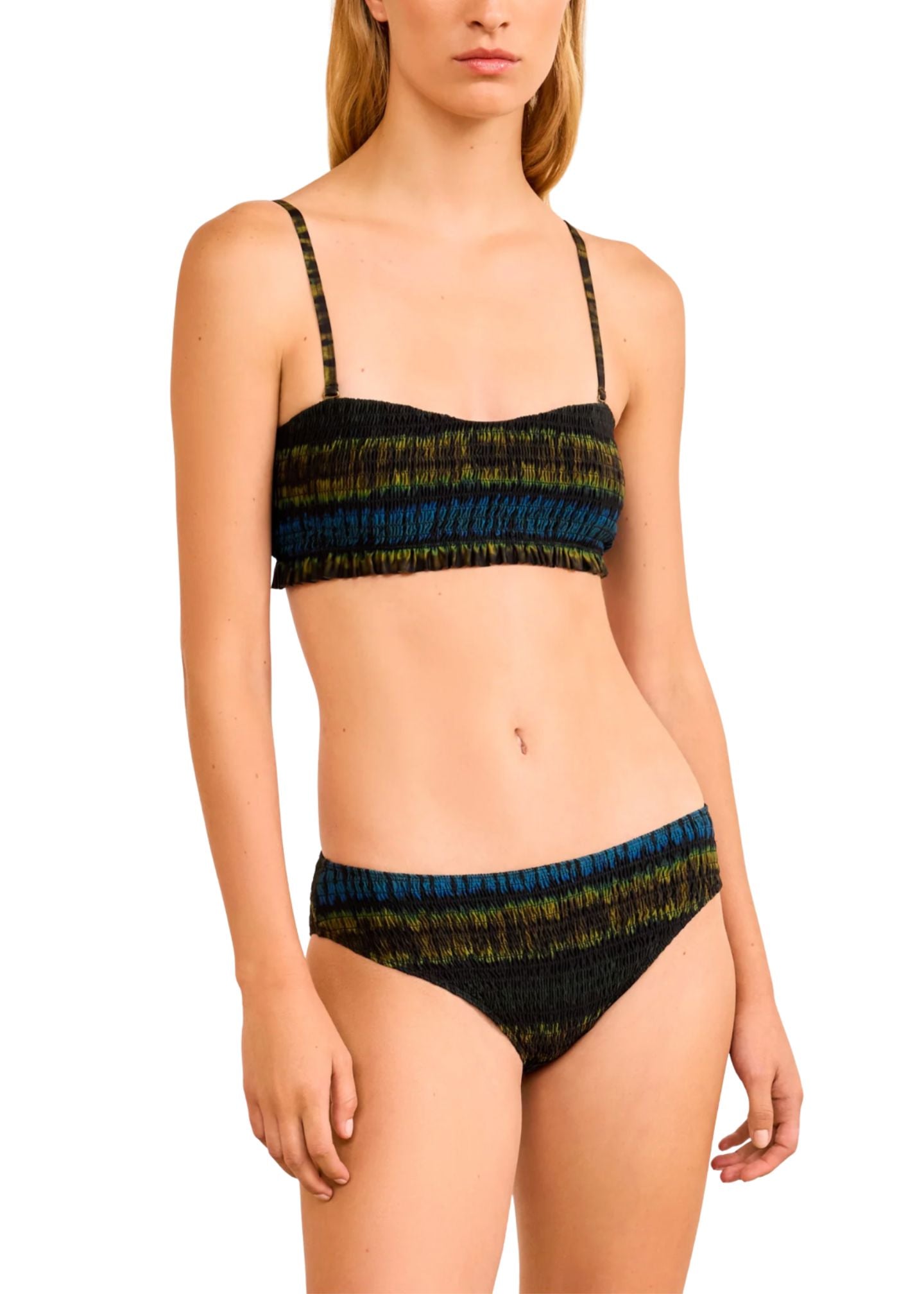 Marseille Smocked Bikini Top-Swimwear-Uniquities