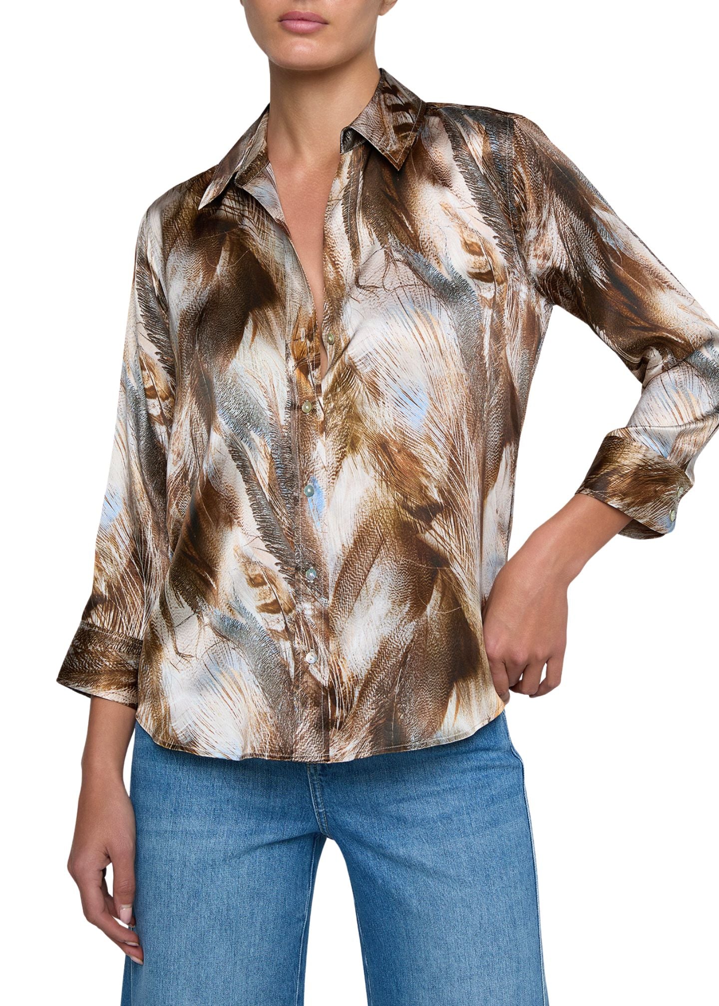Dani 3/4 Sleeve Blouse-Tops/Blouses-Uniquities