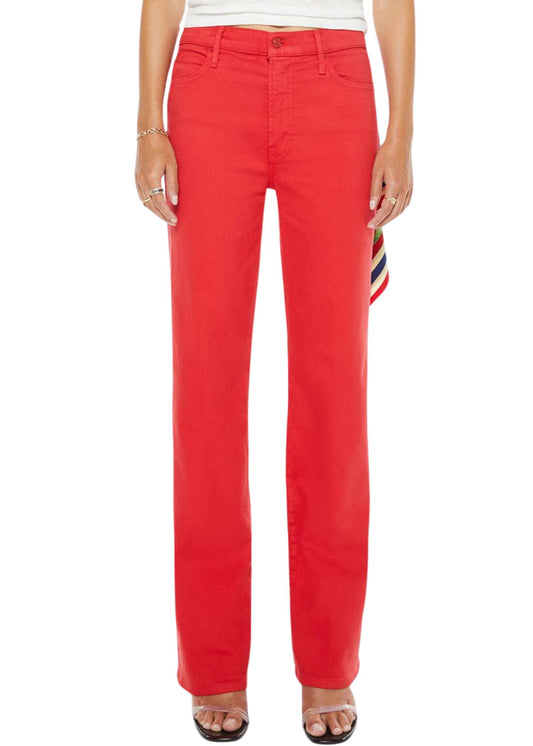The Kick It Jeans in Tango Red-Denim-Uniquities