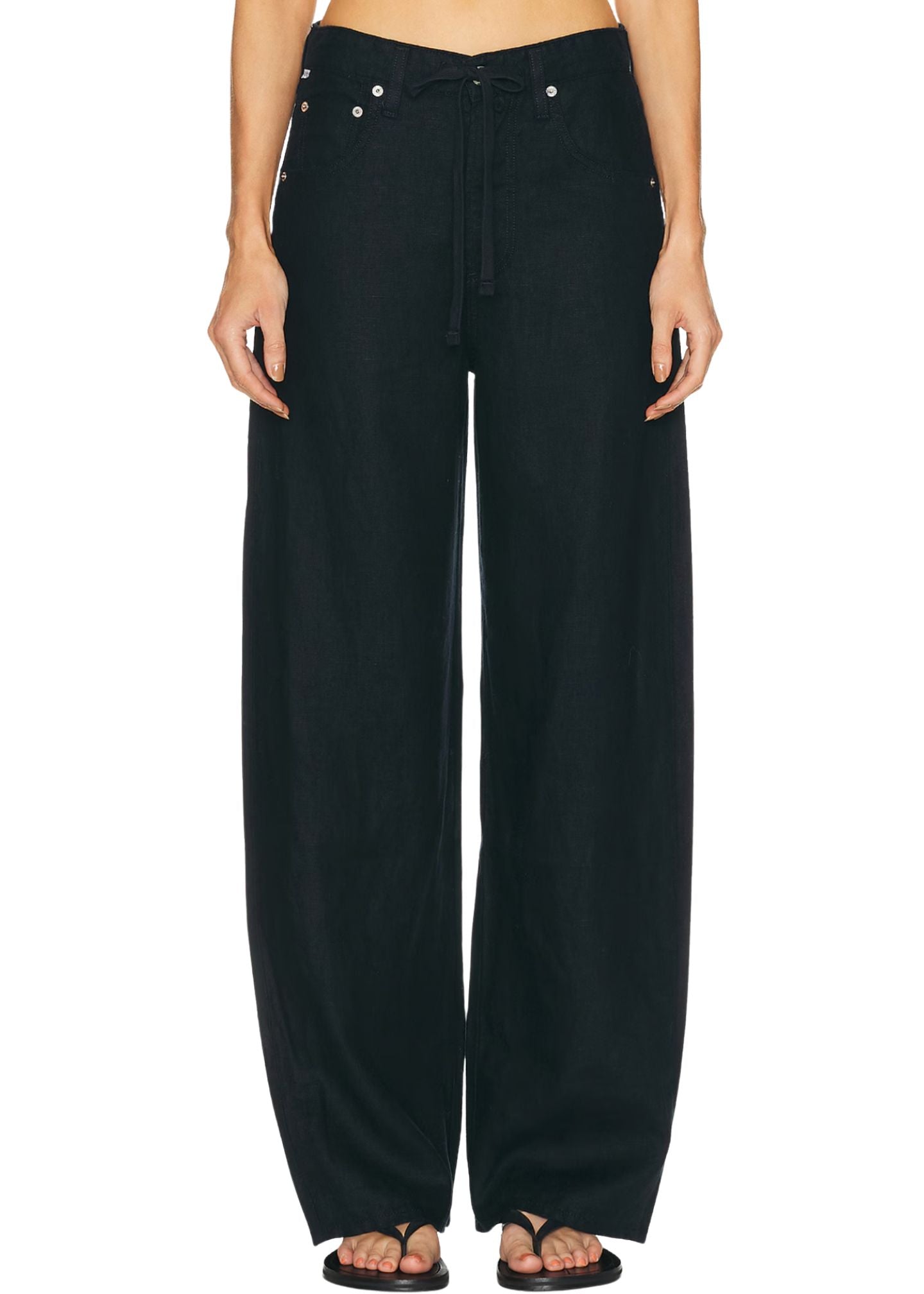 Brynn Linen Trouser-Denim-Uniquities