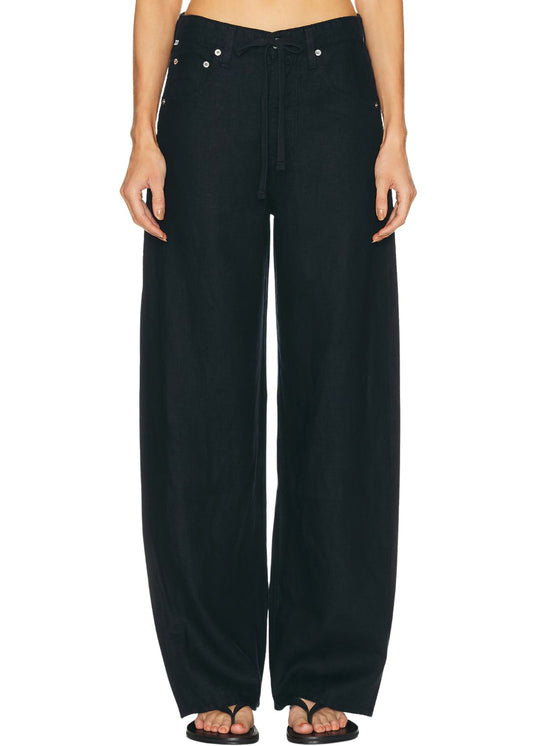 Brynn Linen Trouser-Denim-Uniquities