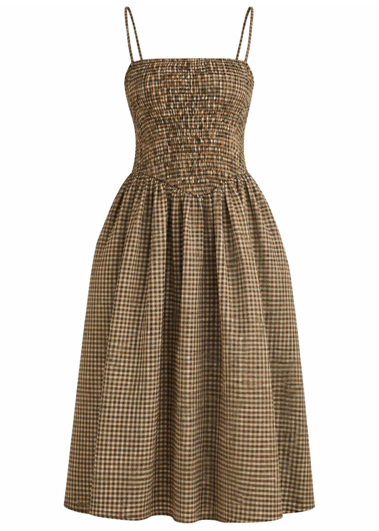Morgan Smocked Midi Dress-Dresses-Uniquities