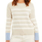 Maple Blocked Stripe Crew-Sweaters-Uniquities